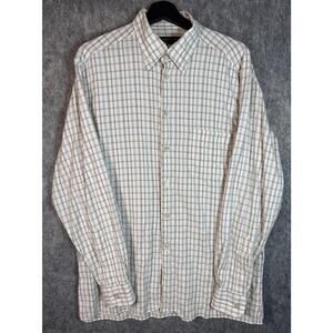 Ermenegildo Zegna Mens Long Sleeve Plaid Button Down - XL